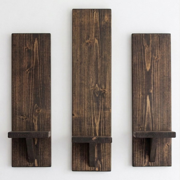 Hanah Home Raf321 Estantería Decorativa de Madera Maciza